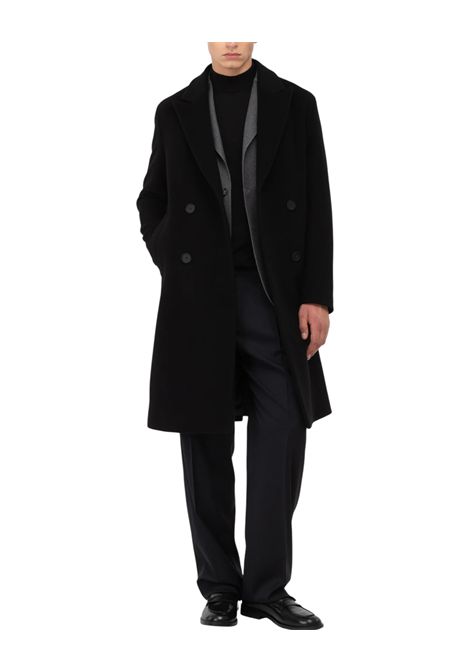 cappotto doppiopetto relaxed fit panno misto lana nero MANUEL RITZ | Cappotti | 3932C4001 25369799